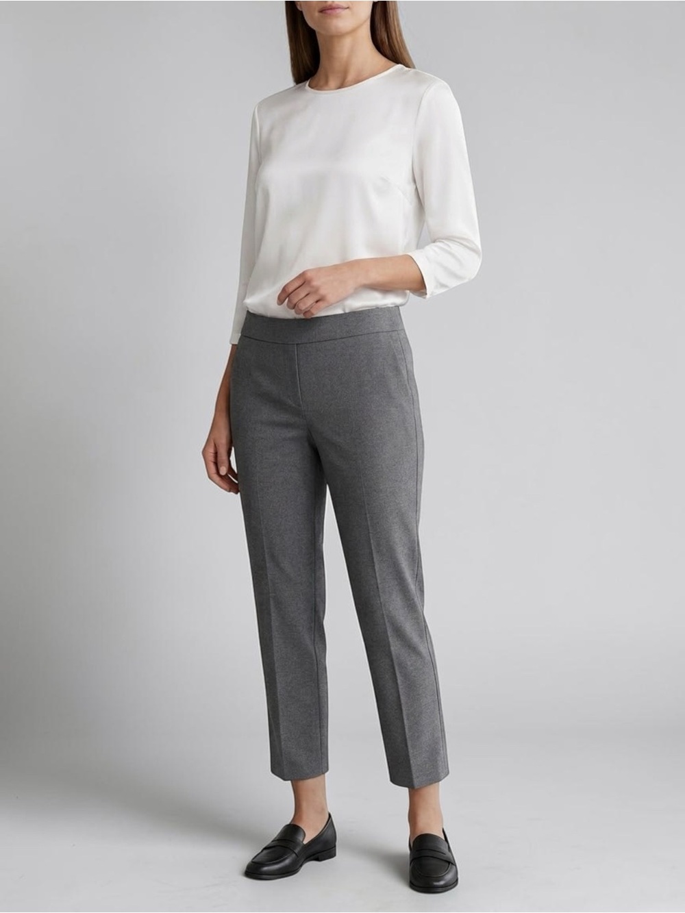 NWT Calvin Klein Tin Gray Slim Crop Suit Pants Size 10P Petite T18PE850